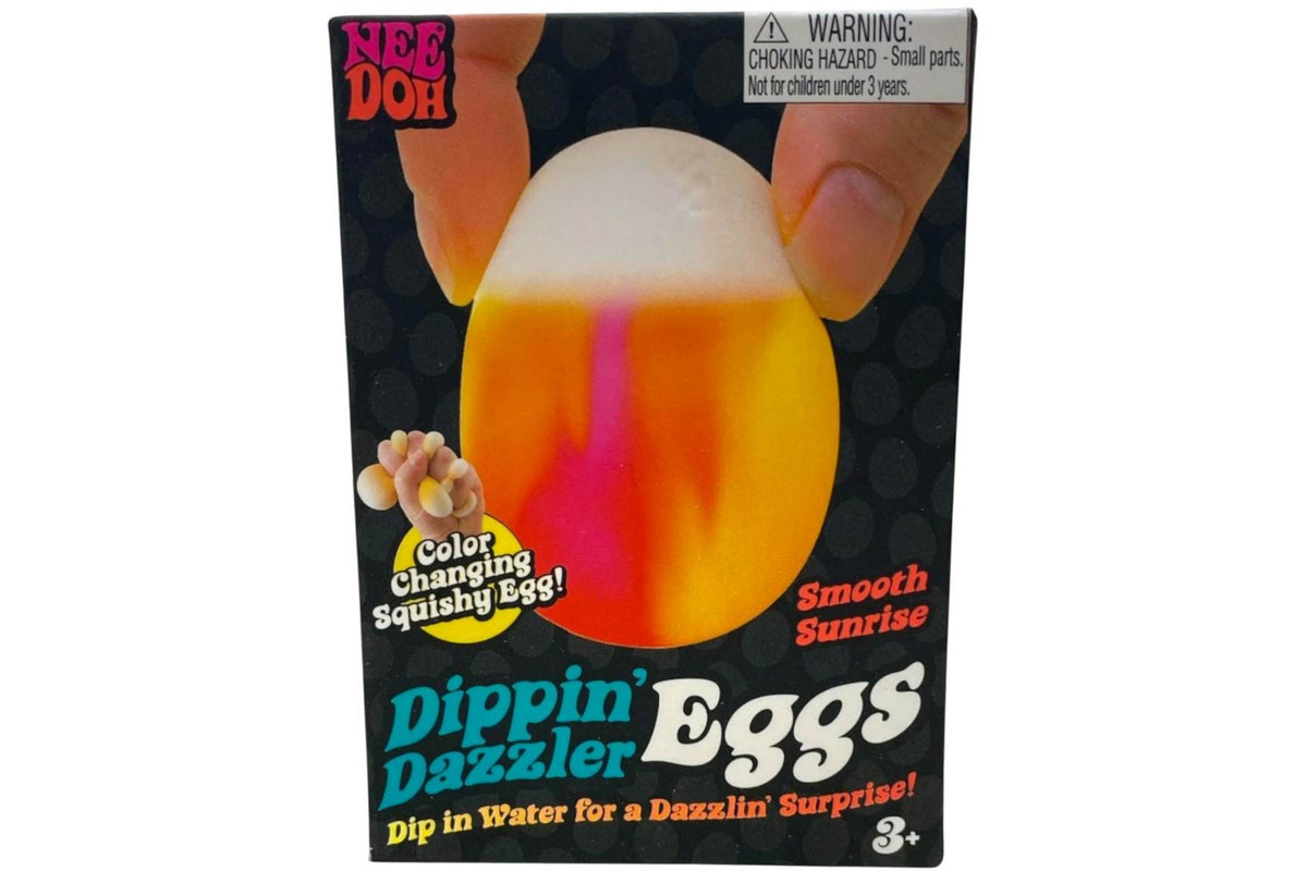 NeeDoh Dippin Dazzler Egg Squishy Fidget Toy Smooth Sunrise