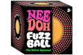 NeeDoh Fuzzball The Velvet Squeeze Squishy Fidget Toy Orange
