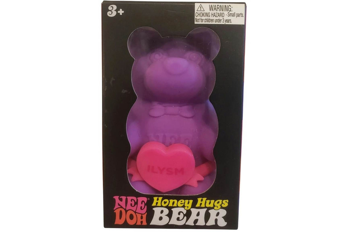 NeeDoh Honey Hugs Bear Squishy Fidget Toy Purple