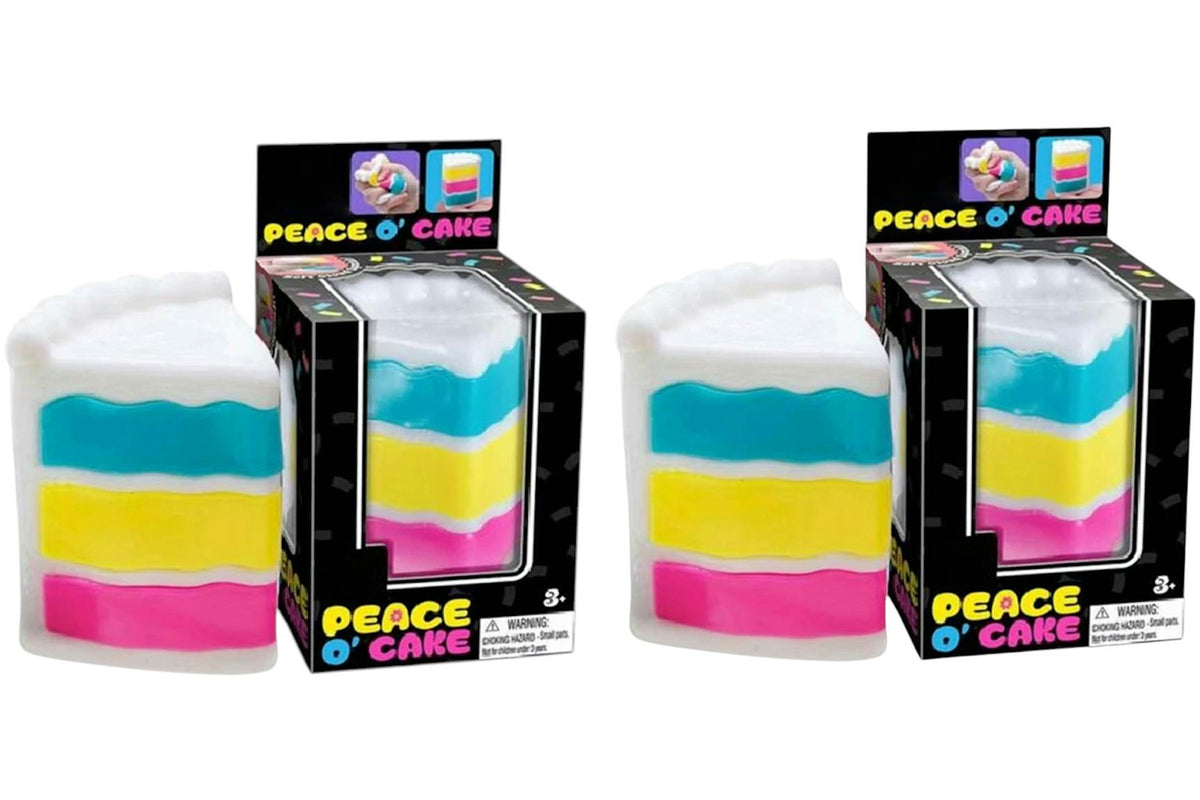 NeeDoh Peace O' Cake Squishy Fidget Toy 2x Lot