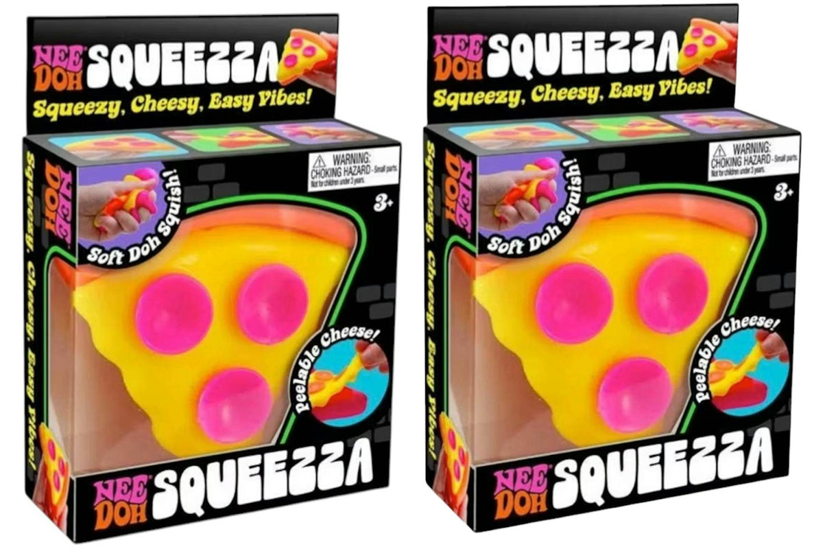 NeeDoh Squeeza Pizza Squishy Fidget Toy 2x Lot