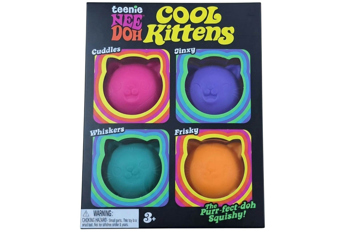 NeeDoh Teenie Cool Kittens 4-Pack Squishy Fidget Toy