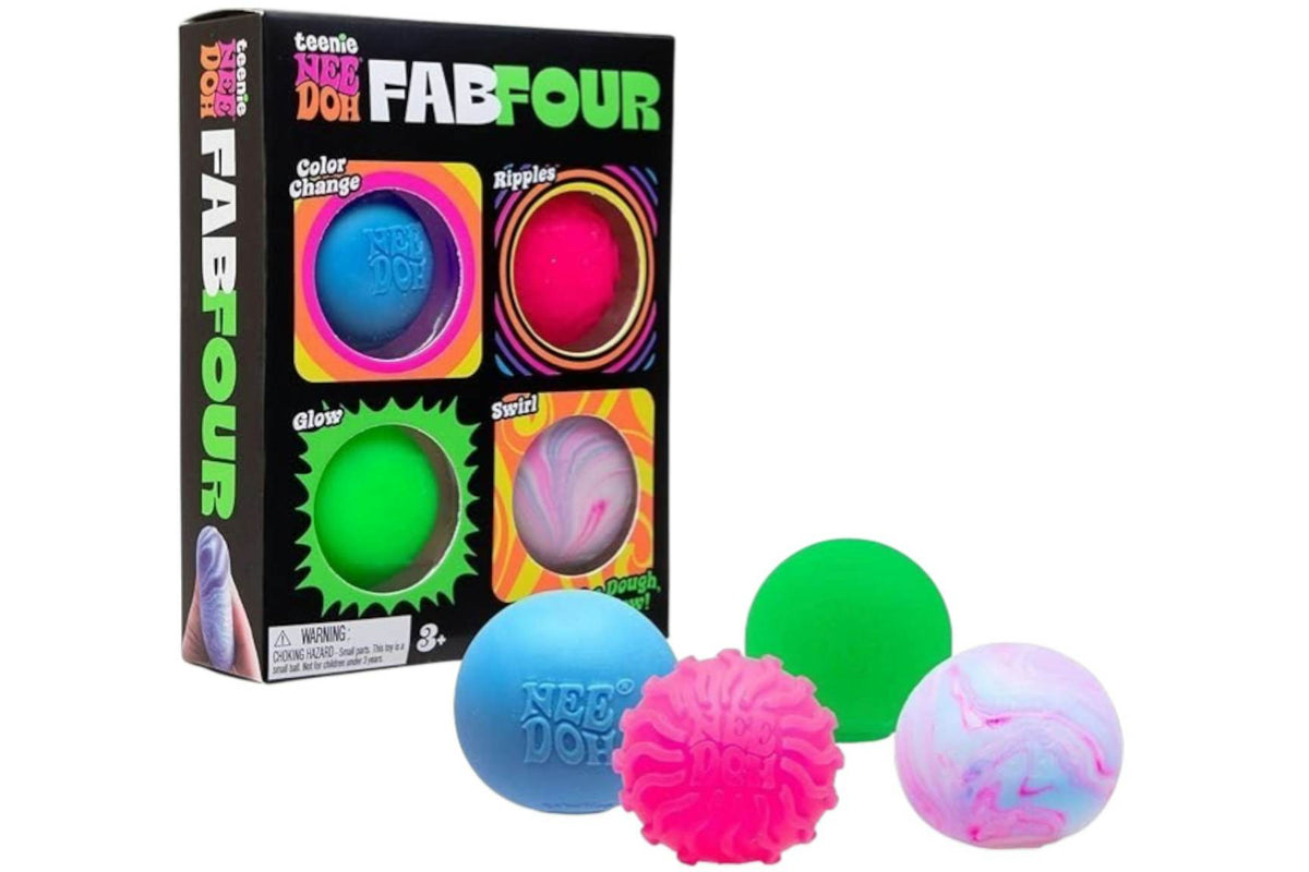 NeeDoh Teenie Fab Four Squishy Fidget Toy Set of 4 Multicolor