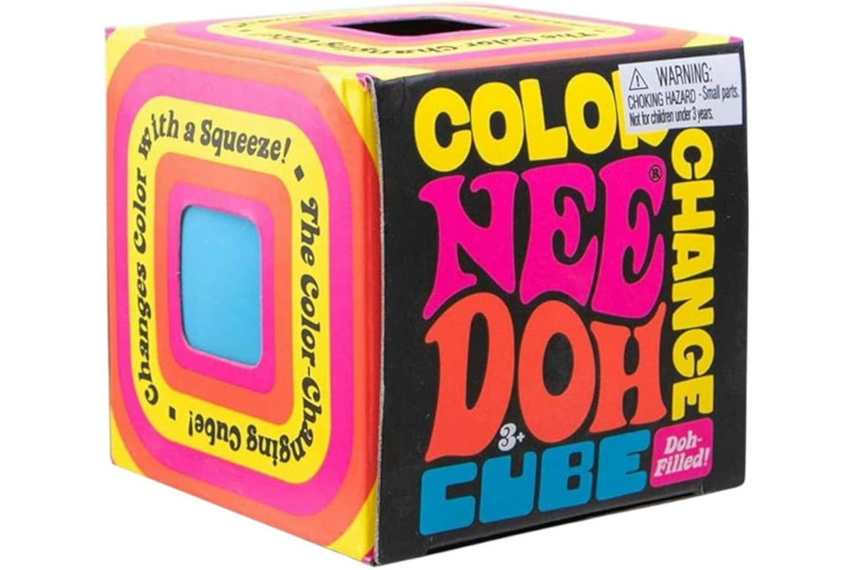 NeeDoh Color Change Cube Sensory Squeeze Toy Blue